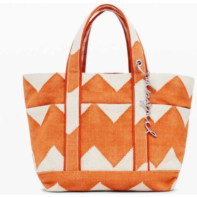 Desigual, Sac en sergé réversible moyen, Orange, U Desigual, Sac en sergé réversible moyen, Orange, U