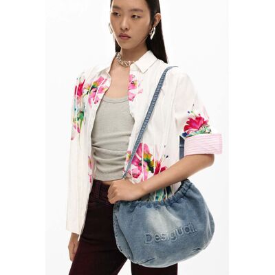 Desigual, Sac moyen ovale charms, Femme, Bleu, U Desigual, Sac moyen ovale charms, Femme, Bleu, U