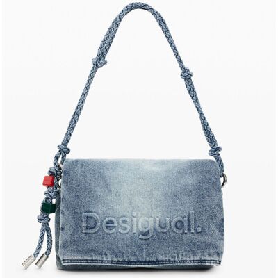 Desigual, Sac moyen charms denim, Bleu, U Desigual, Sac moyen charms denim, Bleu, U