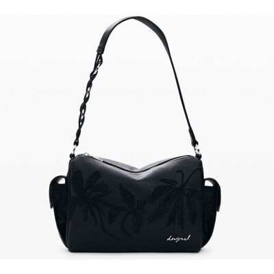 Desigual, Sac moyen broderies charms, PolyurÉThane, Noir, U Desigual, Sac moyen broderies charms, PolyurÉThane, Noir, U