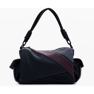 Desigual, Sac à main moyen avec surpiqûres, PolyurÉThane, U Desigual, Sac à main moyen avec surpiqûres, PolyurÉThane, U