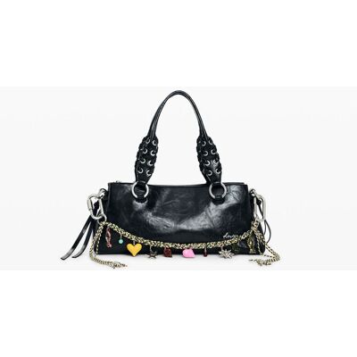 Desigual, sac charms moyen, Femme, PolyurÉThane, Noir, U Desigual, sac charms moyen, Femme, PolyurÉThane, Noir, U