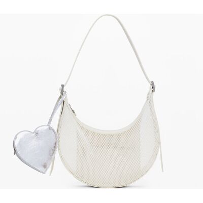 Desigual, Sac bandoulière en maille moyen, PolyurÉThane, Blanc, U Desigual, Sac bandoulière en maille moyen, PolyurÉThane, Blanc, U