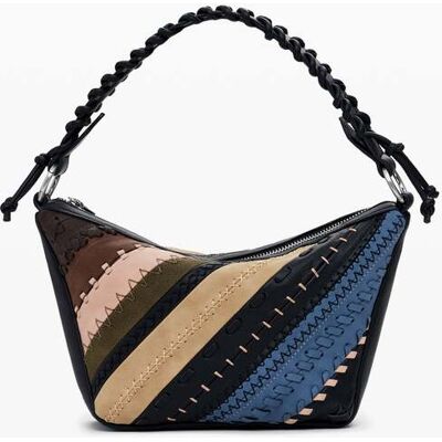 Desigual, Sac à épaule patchwork moyen, PolyurÉThane, Marron, U Desigual, Sac à épaule patchwork moyen, PolyurÉThane, Marron, U