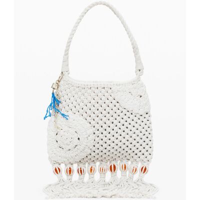 Desigual, Petit sac crochet shopping, Blanc, U Desigual, Petit sac crochet shopping, Blanc, U