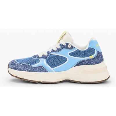 Desigual, Baskets runner combinées, Femme, Bleu, 37 Desigual, Baskets runner combinées, Femme, Bleu, 37