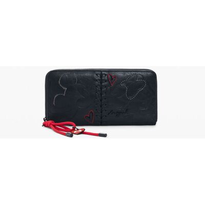 Desigual, Grand porte-monnaie Mickey Mouse, Femme, PolyurÉThane, Noir, U Desigual, Grand porte-monnaie Mickey Mouse, Femme, PolyurÉThane, Noir, U