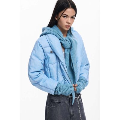 Desigual, Pack cagoule mitaines, Femme, Bleu, U Desigual, Pack cagoule mitaines, Femme, Bleu, U