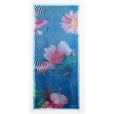 Desigual, Foulard rectangulaire à fleurs, Femme, Viscose, Bleu, U Desigual, Foulard rectangulaire à fleurs, Femme, Viscose, Bleu, U