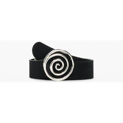 Desigual, Ceinture en cuir à boucle géométrique, Cow Leather, Noir, 90 Desigual, Ceinture en cuir à boucle géométrique, Cow Leather, Noir, 90