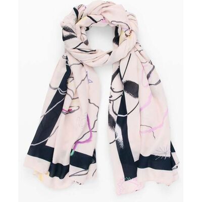 Desigual, Foulard imprimé fleurs, Viscose, Blanc, U Desigual, Foulard imprimé fleurs, Viscose, Blanc, U