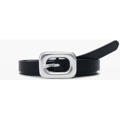 Desigual, CEINTURE EN CUIR NOIR, Cow Split Leather, Noir, 95 Desigual, CEINTURE EN CUIR NOIR, Cow Split Leather, Noir, 95