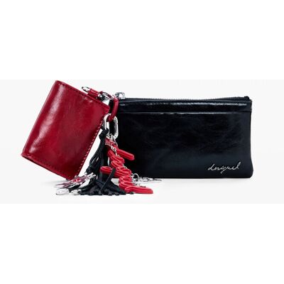 Desigual, Petit porte-monnaie charm, Femme, PolyurÉThane, Noir, U Desigual, Petit porte-monnaie charm, Femme, PolyurÉThane, Noir, U