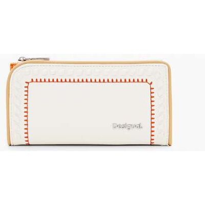 Desigual, Porte-monnaie L surpiqûres, Femme, PolyurÉThane, Blanc, U Desigual, Porte-monnaie L surpiqûres, Femme, PolyurÉThane, Blanc, U