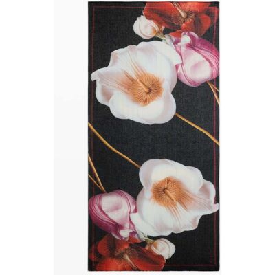 Desigual, Foulard imprimé fleurs, Femme, Polyester, Noir, U Desigual, Foulard imprimé fleurs, Femme, Polyester, Noir, U