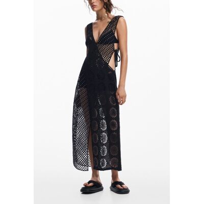 Desigual, Robe en crochet, Femme, Coton, Noir, U Desigual, Robe en crochet, Femme, Coton, Noir, U