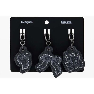 Desigual, Pack de charms María Escoté, Femme, Coton, Noir, U Desigual, Pack de charms María Escoté, Femme, Coton, Noir, U