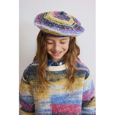 Desigual, Bonnet en maille multicolore, Enfant, Blanc, U Desigual, Bonnet en maille multicolore, Enfant, Blanc, U