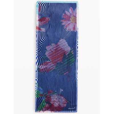 Desigual, Foulard rectangulaire bluestrip, Femme, Polyester, Bleu, U Desigual, Foulard rectangulaire bluestrip, Femme, Polyester, Bleu, U
