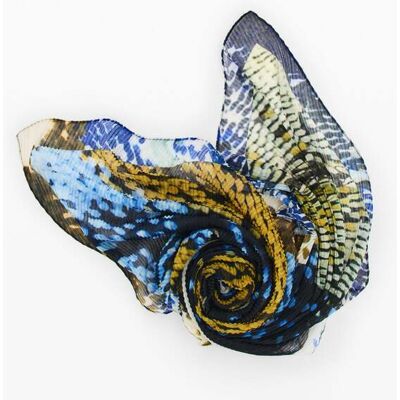 Desigual, Foulard rectangulaire imprimé, Femme, Polyester, Noir, U Desigual, Foulard rectangulaire imprimé, Femme, Polyester, Noir, U