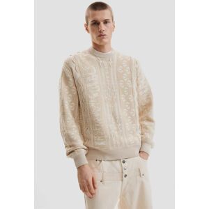 Desigual, Pull en maille vintage, Homme, Blanc, M Desigual, Pull en maille vintage, Homme, Blanc, M