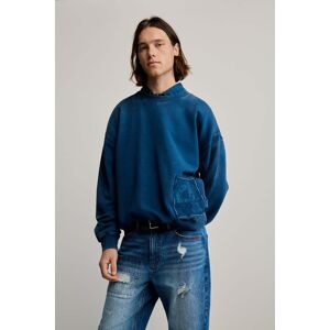Desigual, Sweat-shirt uni logo, Homme, Coton, Bleu, L Desigual, Sweat-shirt uni logo, Homme, Coton, Bleu, L