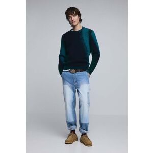 Desigual, Pantalon jean patch, Homme, Coton, Bleu, 36 Desigual, Pantalon jean patch, Homme, Coton, Bleu, 36