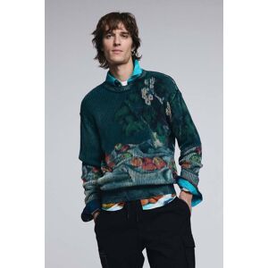 Desigual, Pull nature morte texture, Homme, Coton, Bleu, L Desigual, Pull nature morte texture, Homme, Coton, Bleu, L
