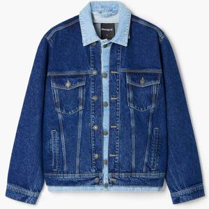 Desigual, Veste en denim patchwork, Coton, Bleu, S Desigual, Veste en denim patchwork, Coton, Bleu, S