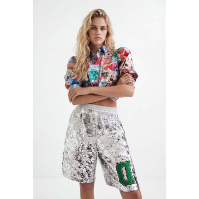 Desigual, Pantalon court à paillettes Johnson Hartig, M Desigual, Pantalon court à paillettes Johnson Hartig, M