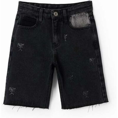Desigual, Bermuda en jean Now, Coton, Noir, 9/10 Desigual, Bermuda en jean Now, Coton, Noir, 9/10