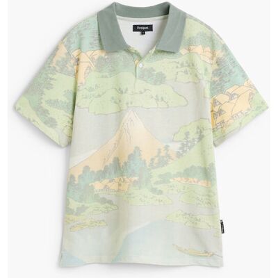 Desigual, Chemise imprimée en coton biologique, Coton, Vert, XXL Desigual, Chemise imprimée en coton biologique, Coton, Vert, XXL