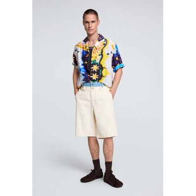 Desigual, Bermuda hybride, Homme, Coton, Blanc, 30 Desigual, Bermuda hybride, Homme, Coton, Blanc, 30