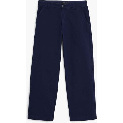 Desigual, Pantalon structuré droit, Coton, Bleu, 30 Desigual, Pantalon structuré droit, Coton, Bleu, 30