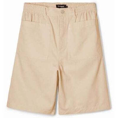 Desigual, Shorts unis poches, Coton, Blanc, S Desigual, Shorts unis poches, Coton, Blanc, S