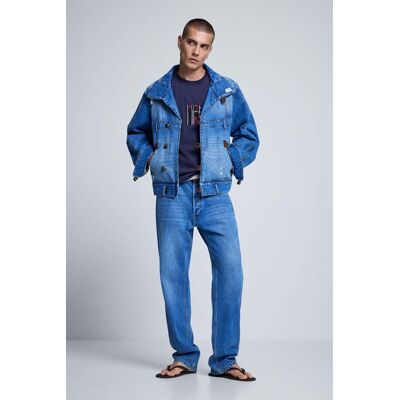 Desigual, Jean combiné, Homme, Coton, Bleu, 30 Desigual, Jean combiné, Homme, Coton, Bleu, 30