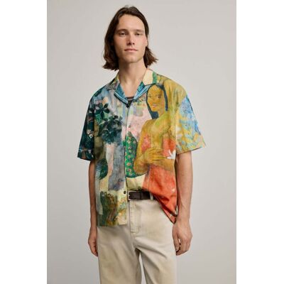 Desigual, Chemise imprimée gaugin, Homme, Coton, Rouge, XL Desigual, Chemise imprimée gaugin, Homme, Coton, Rouge, XL