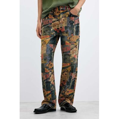 Desigual, Jean imprimé Mickey™, Coton, Noir, 30 Desigual, Jean imprimé Mickey™, Coton, Noir, 30