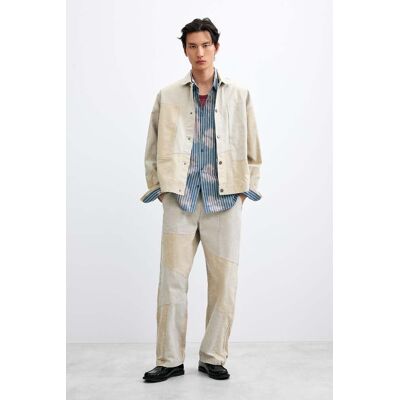 Desigual, Pantalon patchwork, Homme, Coton, Marron, 30 Desigual, Pantalon patchwork, Homme, Coton, Marron, 30