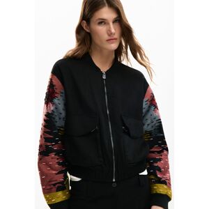 Desigual, Veste à manches patch, Noir, XL Desigual, Veste à manches patch, Noir, XL