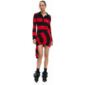 Desigual, Robe polo en maille, Femme, Rouge, XL Desigual, Robe polo en maille, Femme, Rouge, XL