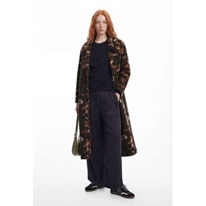 Desigual, Manteau long imprimé, Vert, S Desigual, Manteau long imprimé, Vert, S