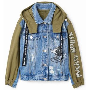 Desigual, Veste parka Mickey Mouse, Coton, Vert, 7/8 Desigual, Veste parka Mickey Mouse, Coton, Vert, 7/8