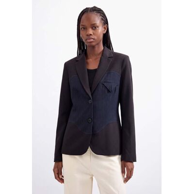 Desigual, Veste de costume Woven, Femme, Bleu, M Desigual, Veste de costume Woven, Femme, Bleu, M