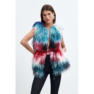 Desigual, Gilet en fausse fourrure M.C. Lacroix, Femme, L Desigual, Gilet en fausse fourrure M.C. Lacroix, Femme, L