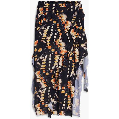 Desigual, Jupe à volants papillons, Polyester, Noir, M Desigual, Jupe à volants papillons, Polyester, Noir, M