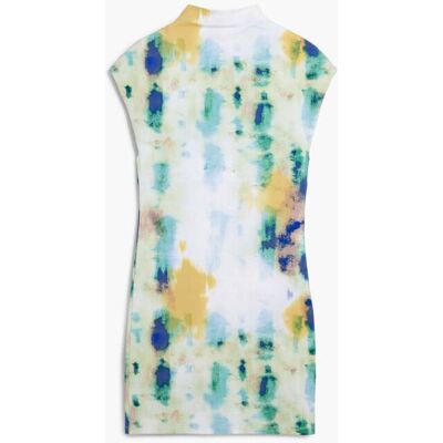 Desigual, Robe tube courte à fleurs, Femme, Polyamide, Vert, L Desigual, Robe tube courte à fleurs, Femme, Polyamide, Vert, L