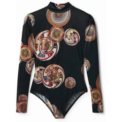 Desigual, Body ajusté cercles, AcÉTate, Noir, XL Desigual, Body ajusté cercles, AcÉTate, Noir, XL