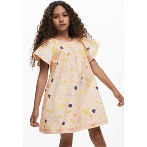 Desigual, Robe à manches courtes à fleurs, Enfant, Coton, Blanc, 11/12 Desigual, Robe à manches courtes à fleurs, Enfant, Coton, Blanc, 11/12