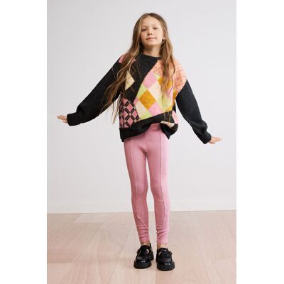 Desigual, Leggings en maille unis, Enfant, Coton, Rouge, 7/8 Desigual, Leggings en maille unis, Enfant, Coton, Rouge, 7/8